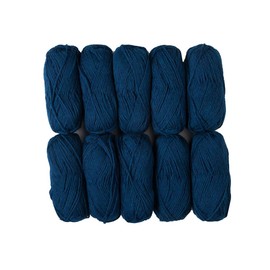 Knit Picks Wool of The Andes Worsted Weight Blue 100% Wool Yarn (10 Balls - Sapphire Heather)