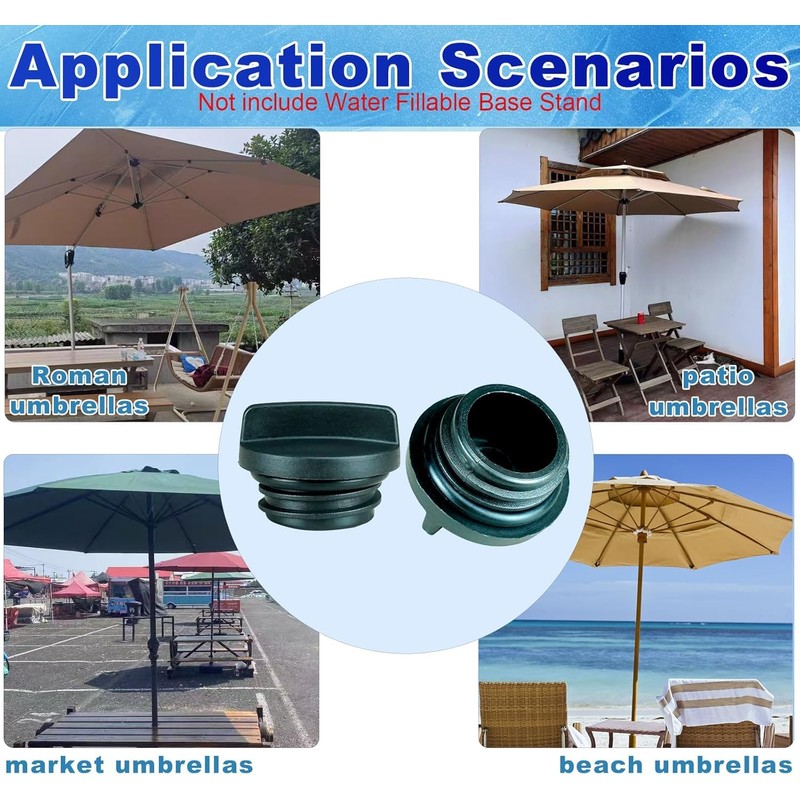 BMIROAMDFE 4 Pieces Umbrella Base Plug Caps for Umbrellas Water