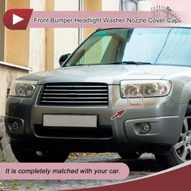 HEROFFIX Front Left Bumper Headlight Washer Nozzle Cover Cap No.86636SA230 Bumper Trim Nozzle Cover for Subaru Forester 2005-2007 Unpainted Plastic 1 Pc