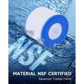 AQUALTRA Type S1 Spa Filters Compatible with PureSpa Swimming Pool Pump, 6 Pack