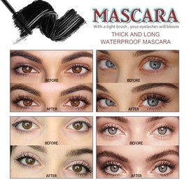 7D Mascara Black,Volumengebende & Wasserfeste Wimperntusche Schwarz