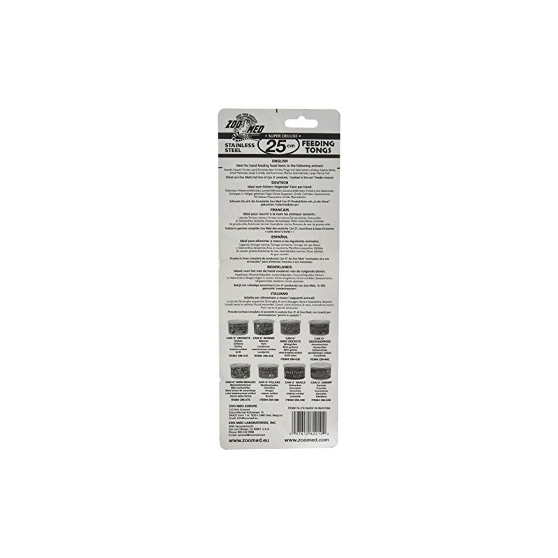 Zoo Med Super Deluxe Stainless Steel Feeding Tongs