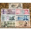 UNCIRCULATED MEXICO SET 7 BANKNOTES LOT 70'S 80'S 5 10
