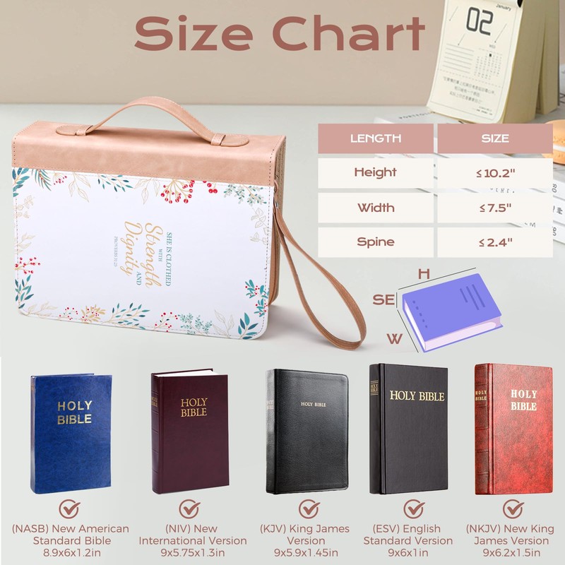 XKDOUS 24 Pcs Leather Bible Covers Kit, Study Supplie Case