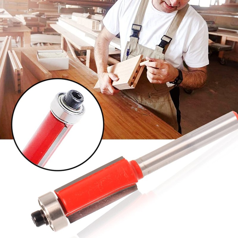 Sinoprotools 4pcs Flush Trim Router Bit Set 1/4 Inch Shank