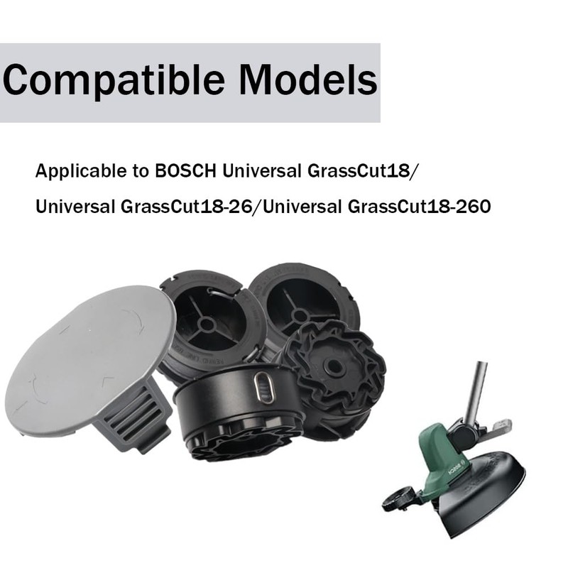 1 trimmer cover, 4 thread spools, grass trimmer thread spool,