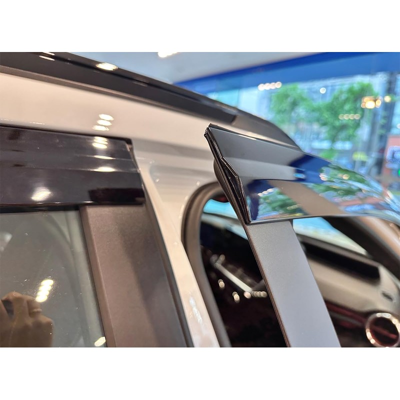 AUTOCLOVER Smoked Window Visor Sun Rain Vent Guard 4p for