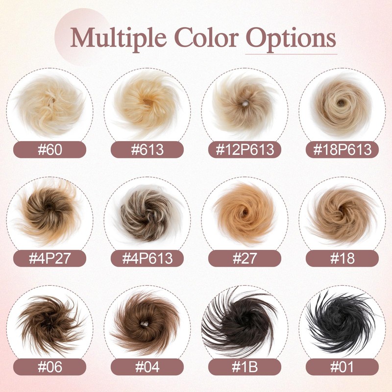 SEGOHAIR 100% Human Hair Messy Bun Scrunchie - Real Hair