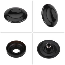 Nikou A6 Joystick Centre Button Cover - MMI Button Repair Kit with 2 Sealing Rings Stable Performance for A4 A5 A6 Q5 Q7 S5 S6 (Black Paint)