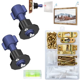 ANFU Picture Hanging Kit- Picture Keyhole Fastener Mark Locations Tool & Picture Hanging Hardware Screws, 138 Pack of Frame Hanging kit for Wall Mounting, Mirror Hanging Hardware