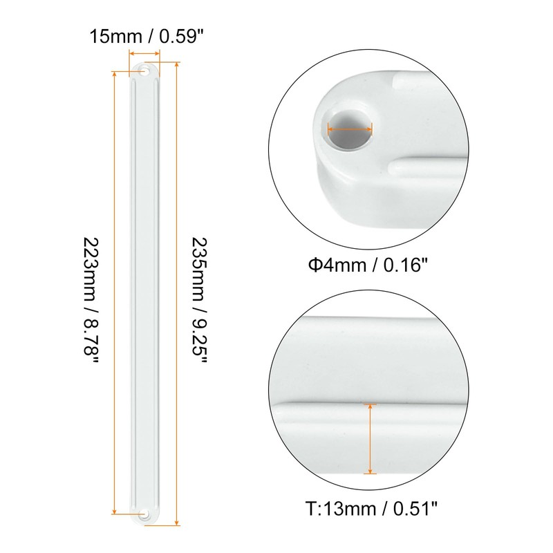 sourcing map Drawer Slides, 4Set 235mm - Plastic Drawer Rails