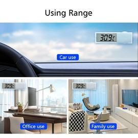 DollaTek 2 Stück Aquarium Thermometer Auto Thermometer LCD Digital Elektronik für Außen Körperthermometer Innen-Süßwasser
