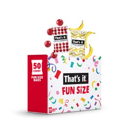 That’s It. Fun Size Fruit Bars Variety Pack(50 Pieces, 10g Each) With Apples + Bananas, Apples + Cranberries, Non-GMO, Paleo and Kosher Friendly, Gluten Free Breakfast Snacks