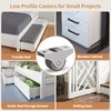 Chegulu 1" Mini Low Profile Fixed Plate Casters, TPR Furniture