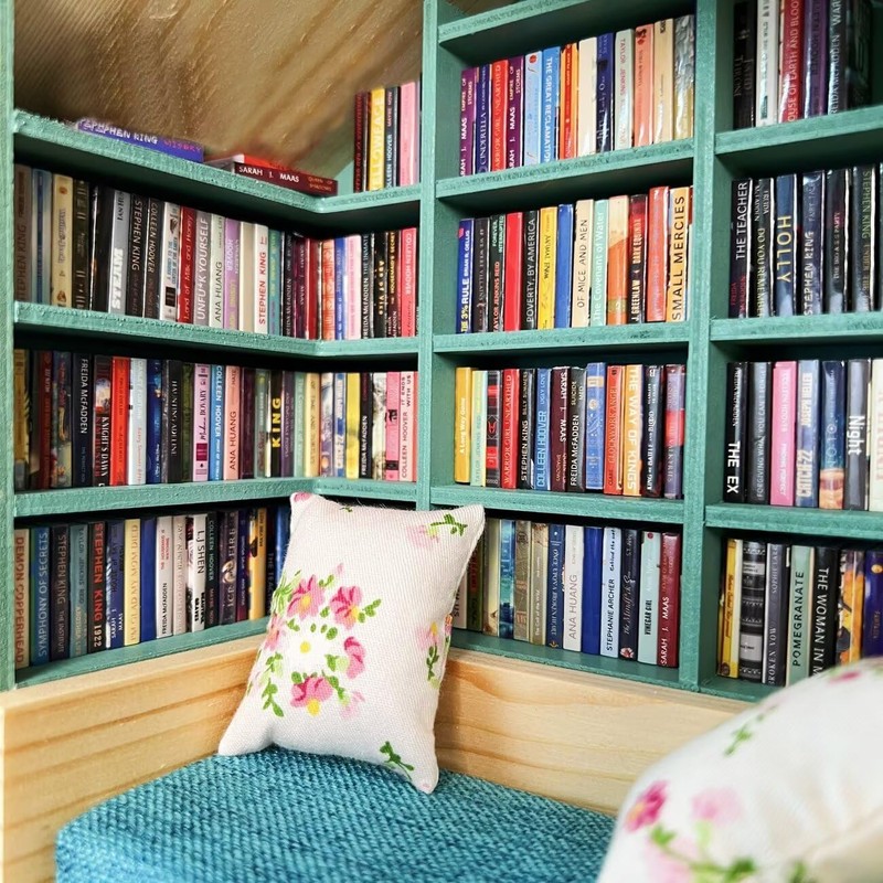 Feurau Anxiety Bookshelf, Shake Bookshelf Shake Away Your Anxiety，Mini Bookstore,