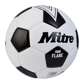Mitre Flare Recreational Football | Football Gift | Perfect for Kids, Black/White, Mini