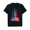 Independence Day American Flag Jet Planes Red White Blue T-Shirt
