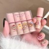 Set De Esmaltes De Labios Mini Bear, 4 Unidades, Pintalabios