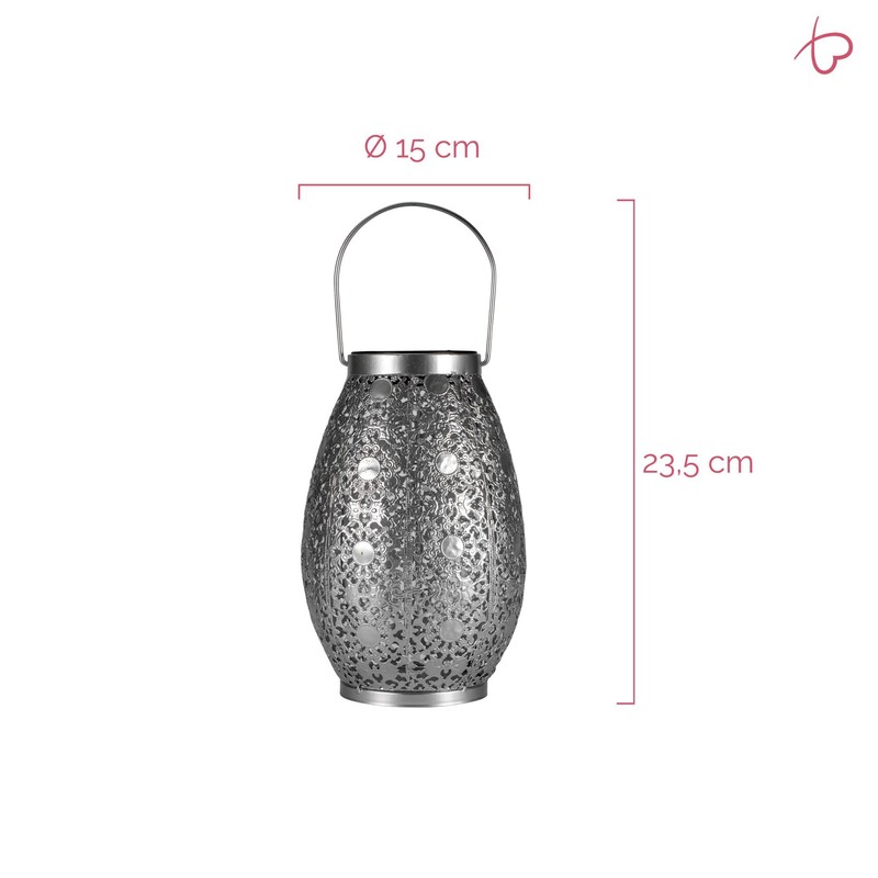 Pauleen Sunshine Temptation 48294 LED Solar Lantern 23.5 cm Silver