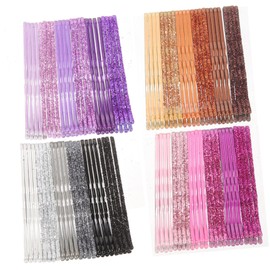FOMIYES 96pcs Glitter Metal Hair Clips for Women Stoving Varnish Bobby Pins Gold Pink Purple and Black and Stylish Hair Accessories for Everyday Use