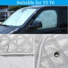 Junhui Thermomatte Fahrerhaus Innen für T5 T6, Sonnenschutz Auto Frontscheibenabdeckung