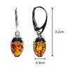 Amber Earrings Set in Rhodium-Plated Sterling Silver 925/000 by Artisana-Schmuck,