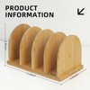 Deefielly Cookbook Organizer, Wooden Countertop Bookshelf, Space-Saving Recipe Book Storage