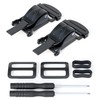 JAGASOL Helmet Quick Release Buckle Kit for Motorcycle Helmet, Metal