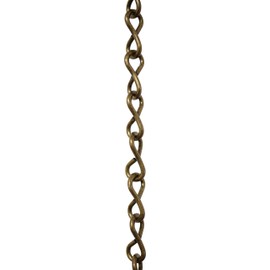 RCH Hardware CH-S50-16-AB-3 Steel Basket Chain, Antique Brass (3 Feet)