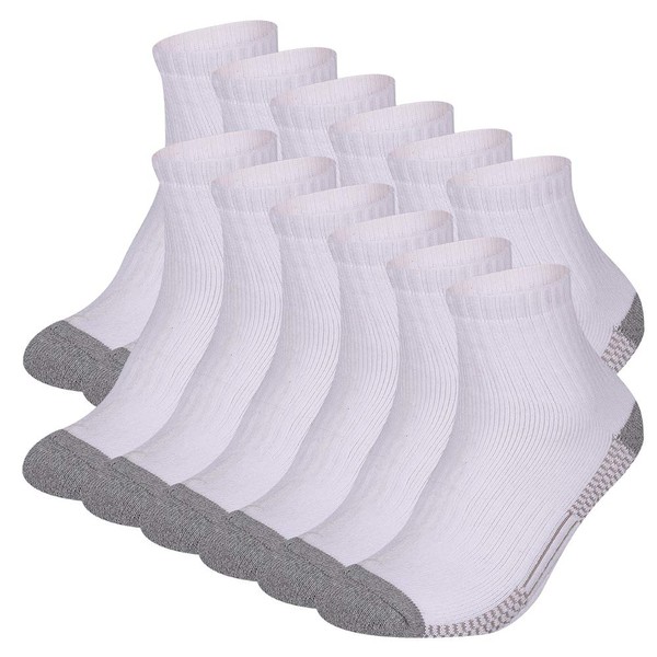 COOVAN Mens Athletic Ankle Socks 12 Pack Men Cotton Thick