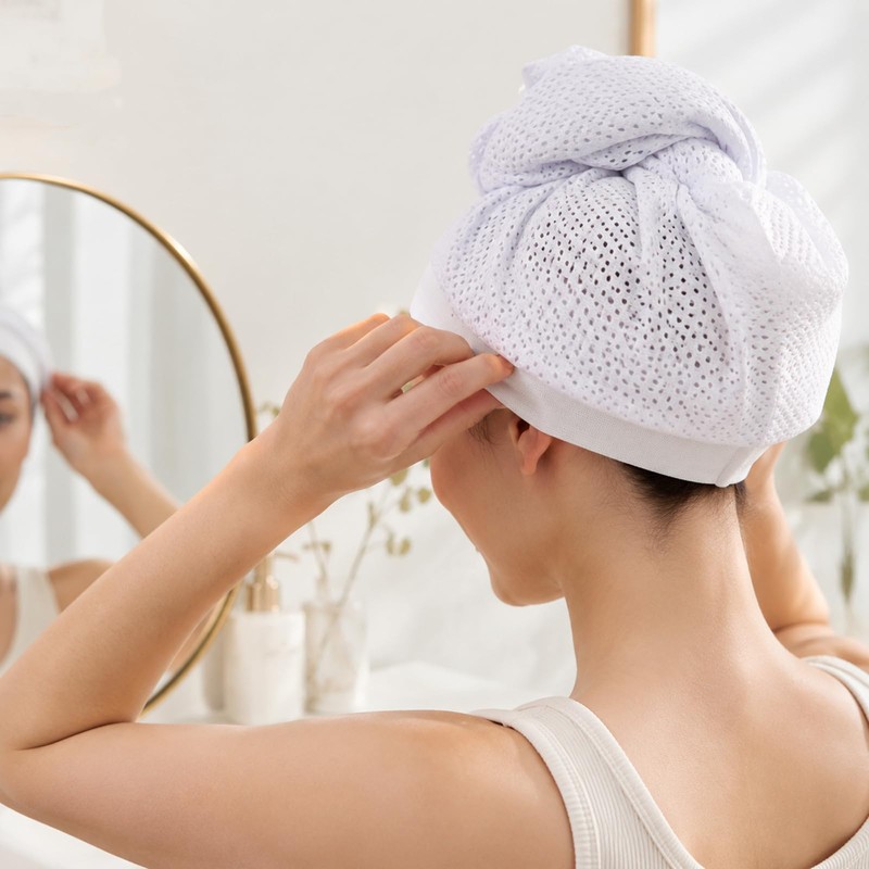 Net Plopping Bonnet Cap, Breathable Mesh Hair Bonnet