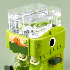 NOENNULL Mini Green Dinosaur Water Dispenser Toy for Kids, Lightweight and Portable, Drinkable Water Function, Simulation Dinosaur Shape, Cultivate Hands On Skills