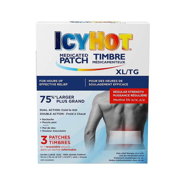 Icy Hot Medicated Patch XL - 3 Count - Effective