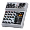 BOMGE Audio Mixer, Sound Board Mixing Console with 5 Channel
