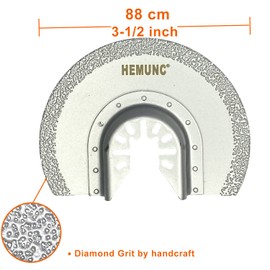 HEMUNC 3pcs Oscillating Tool Blades for Grout Removal Tile Mortar Concrete Masonry