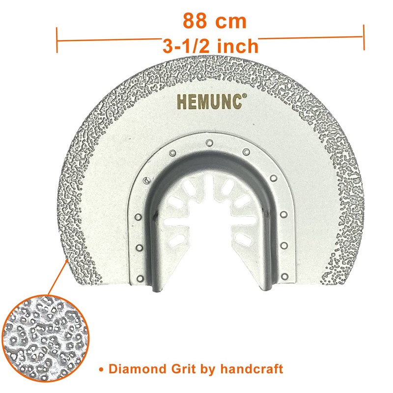 HEMUNC 3pcs Oscillating Tool Blades for Grout Removal Tile Mortar
