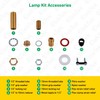 ElekTek Premium Lamp Kit Antique Brass Shade Ring E27 Lamp