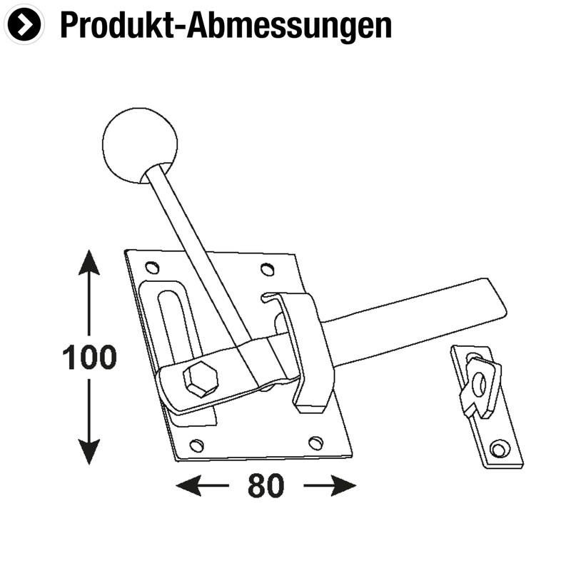 Connex DYB2900011 Garden Gate Latch 80 x 100 mm with