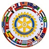 Rotary International with Flags Fraternal Auto Emblem - [Multicolored][3'' Diameter]