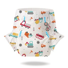 CutiePlusU Adult Nappies, Pack of 10, Disposable Incontinence Briefs with Tabs for Women and Men, Maximum Absorbency Overnight Busy Driver (Medium 28 - 38 inches)