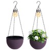 ZUIAOYIBOU Hanging Planters for Outdoor Plants,2 Pack Coffee Artificial Rattan