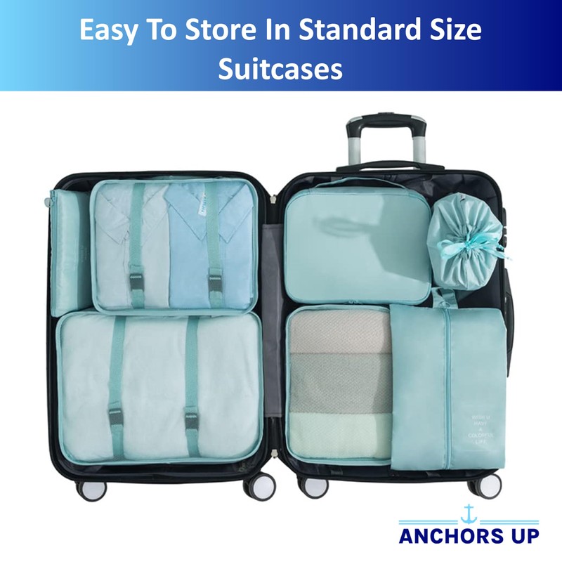 Cruise Approved Packing Cubes – 7 Piece Set with Laundry