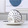 Porlien Royal Blue Star-night Porcelain 7-ounce Teacup and Saucer Set