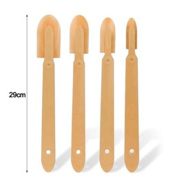 Cluoling 4pcs Caulking Finishing Tool Set Soft Caulking Spatula Grout Caulking Chip Applicator Tool Manual Caulking Tool for Kitchen, Bathroom, Brick, Window and More