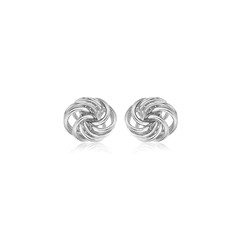 Tuscany Silver Women's Sterling Silver Knot Stud Earrings, Silver