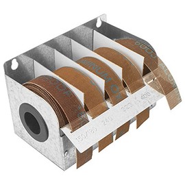 Peachtree Woodworking Supply Steel Sandpaper Dispenser with 5 Turners Mesh Abrasive 1" x 20' Rolls
