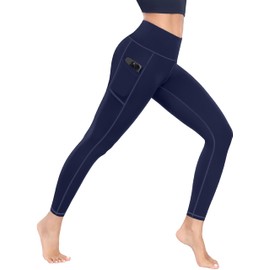 MIRITY Yoga Leggings with Pockets for Women - High Waist Tummy Control Pants for Workout Pack of 4