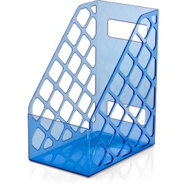 Officemate Glacier Large Magazine File, Transparent Blue (23219)