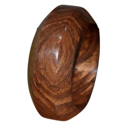Handmade Natural Rosewood Bangles, Stylish Wooden Bangle Designs,Artisan Wood Bangles, Premium Quality Wooden Bangle. (Brown Pahel, Medium)