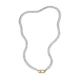 Diesel Men's Stainless Steel Chain Necklace, Stainless Steel, No Gemstone